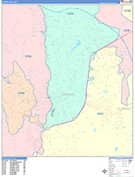 Chapel Hill Wall Map Color Cast Style 2026